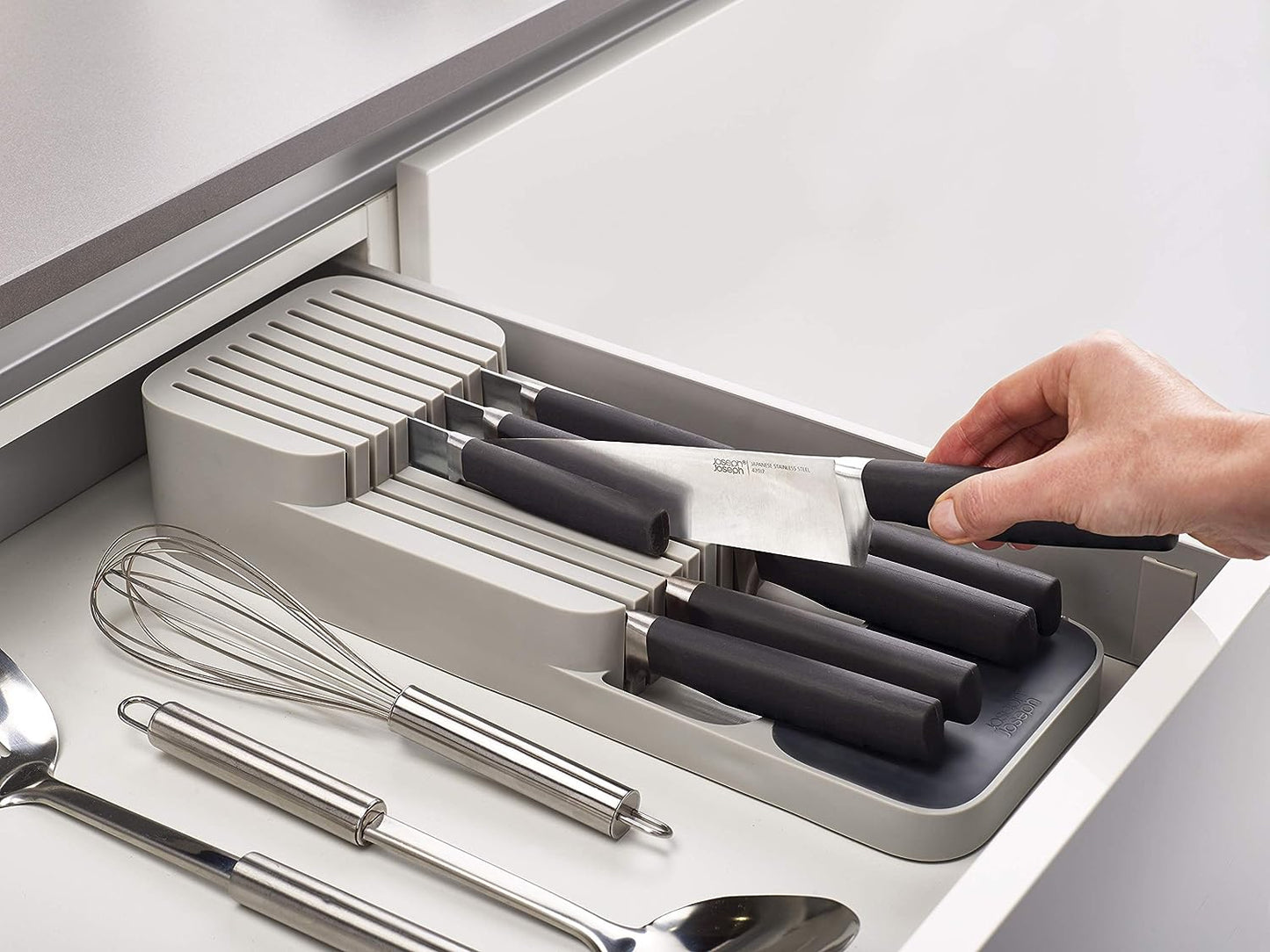 Organizador de cubiertos y cuchillos de cocina
