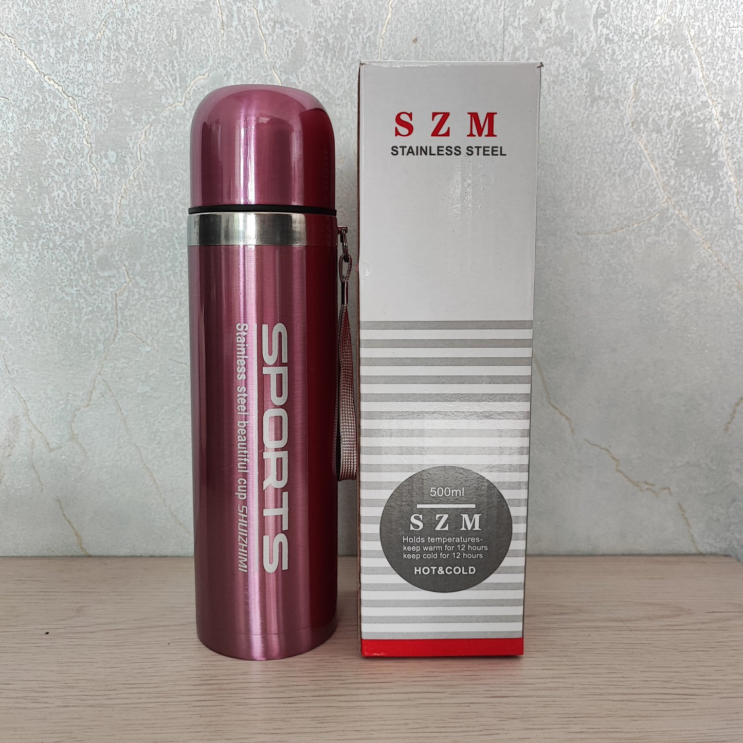 Termo isotérmico deportivo de acero inoxidable 500 ml