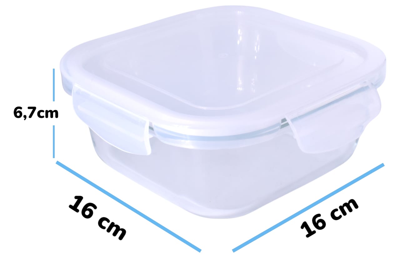 Coca Tupper de Vidrio 800ml con Tapa Anti Fugas, Anti Olores, Fácil Limpieza y Saludable, Apto Microondas