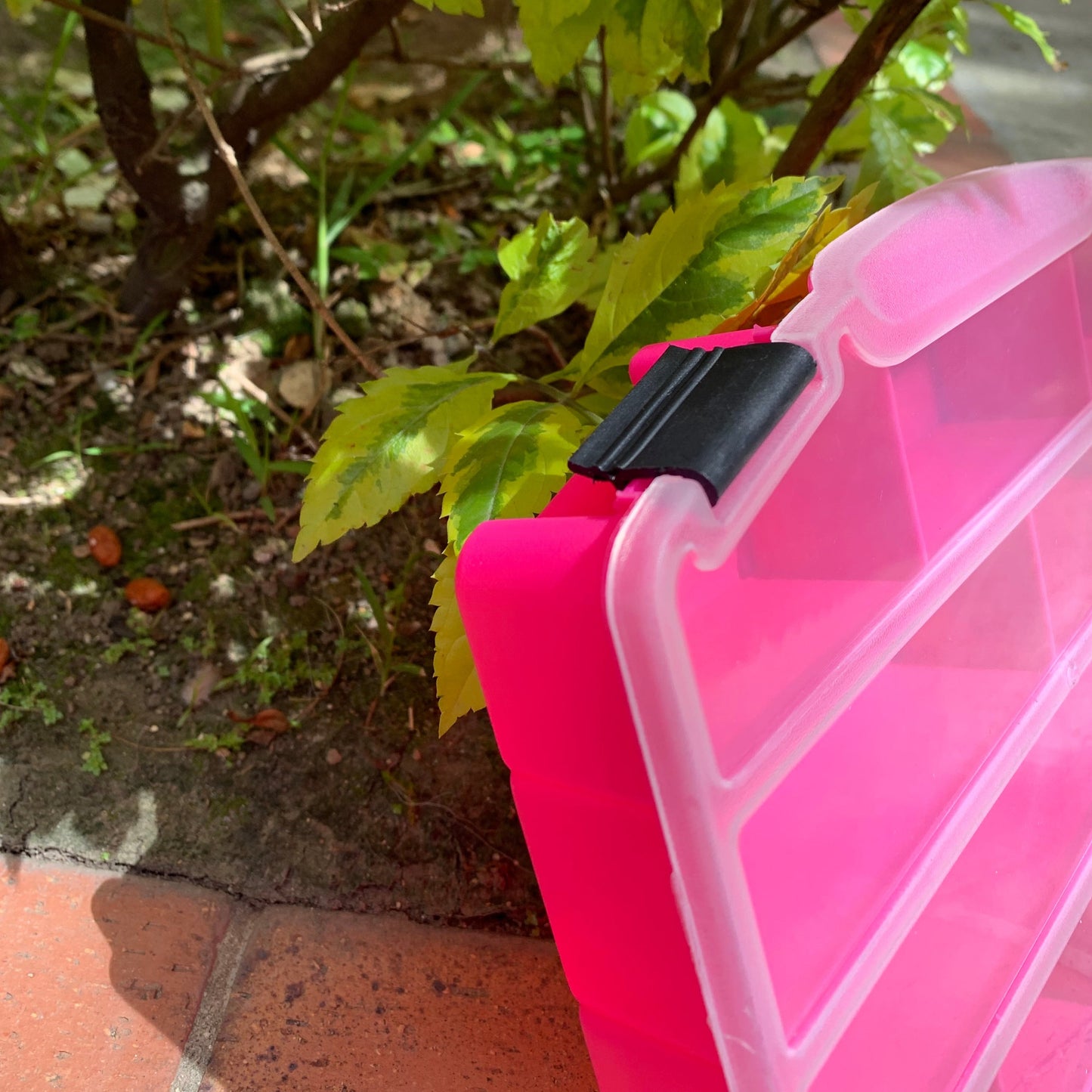 Caja de almacenamiento con compartimentos y tapa de seguridad