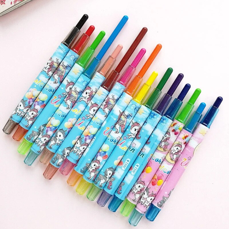 Kit Artístico Escolar Bolígrafos, crayolas y lapiceros tipo gel x5