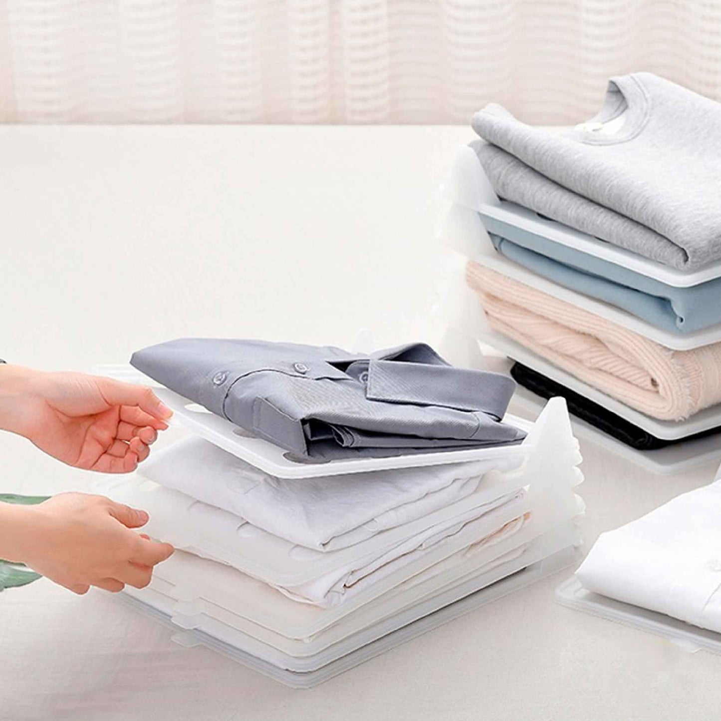 Organizadores apilables de camisas x6 unidades