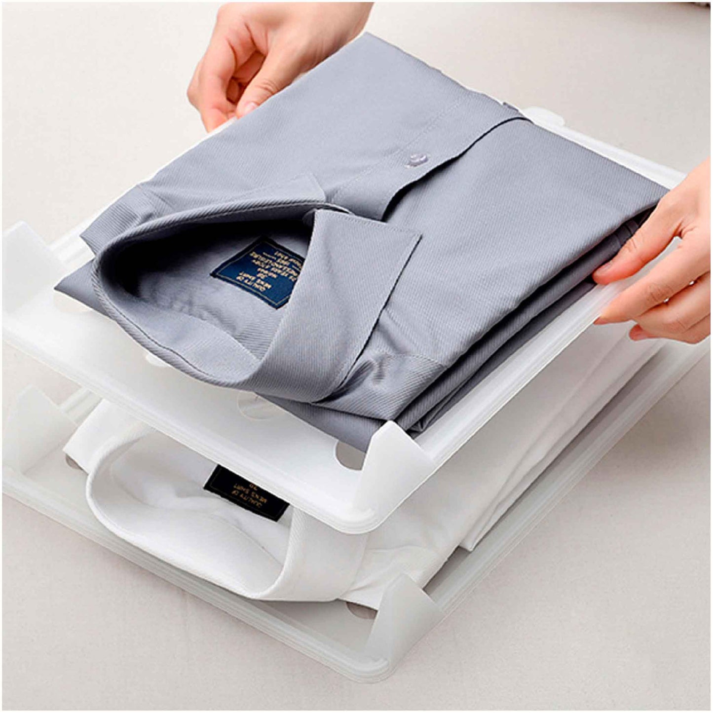 Organizadores apilables de camisas x6 unidades