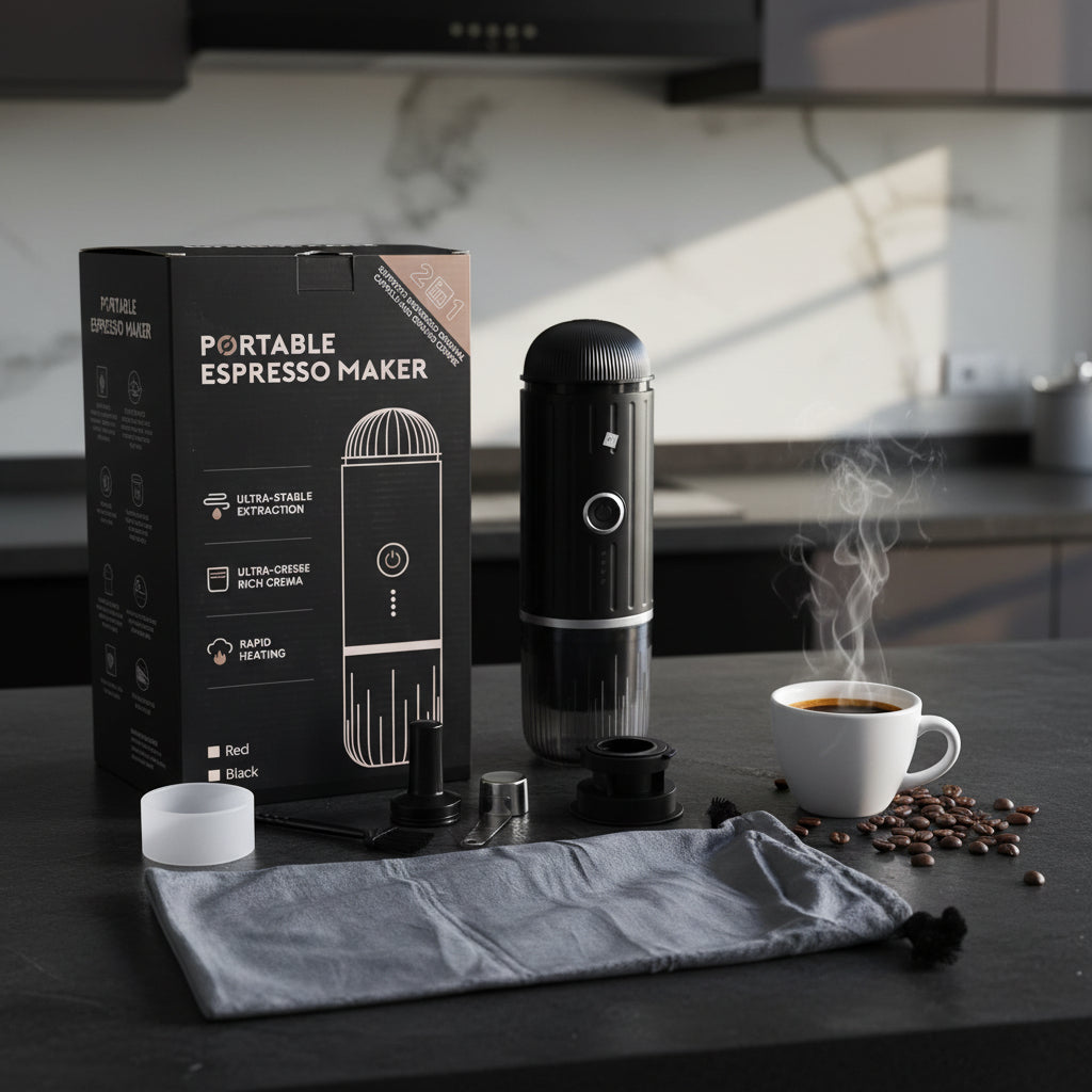 Máquina de espresso portátil con caja y kit completo incluido - vista 1
