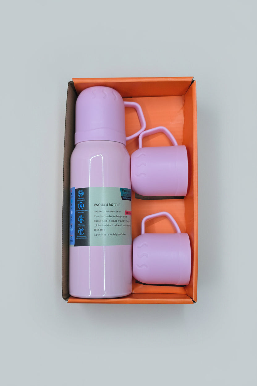 Set Premium Termo 500ml + 3 Tazas y Bolsa de Regalo