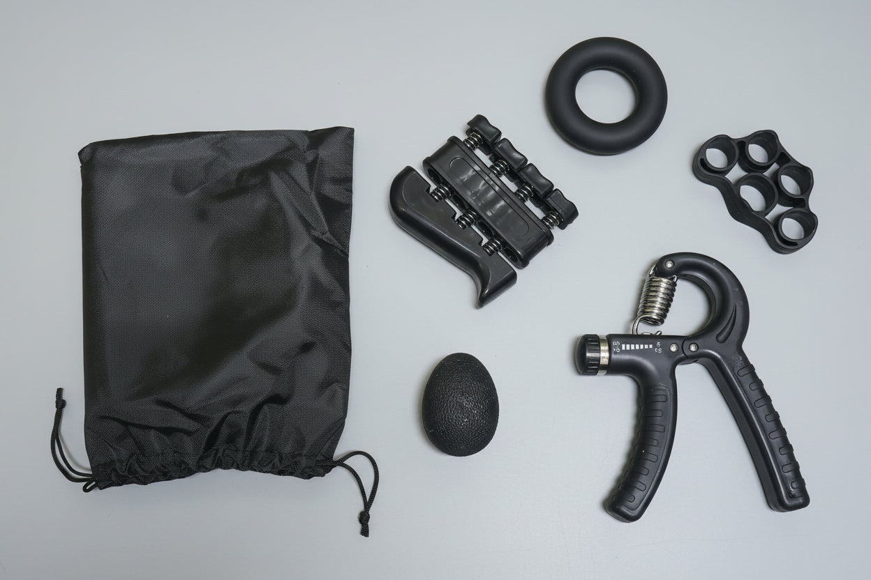 Set de Hand Grip 5 en 1 – Kit Completo de Fortalecimiento de Manos y Dedos