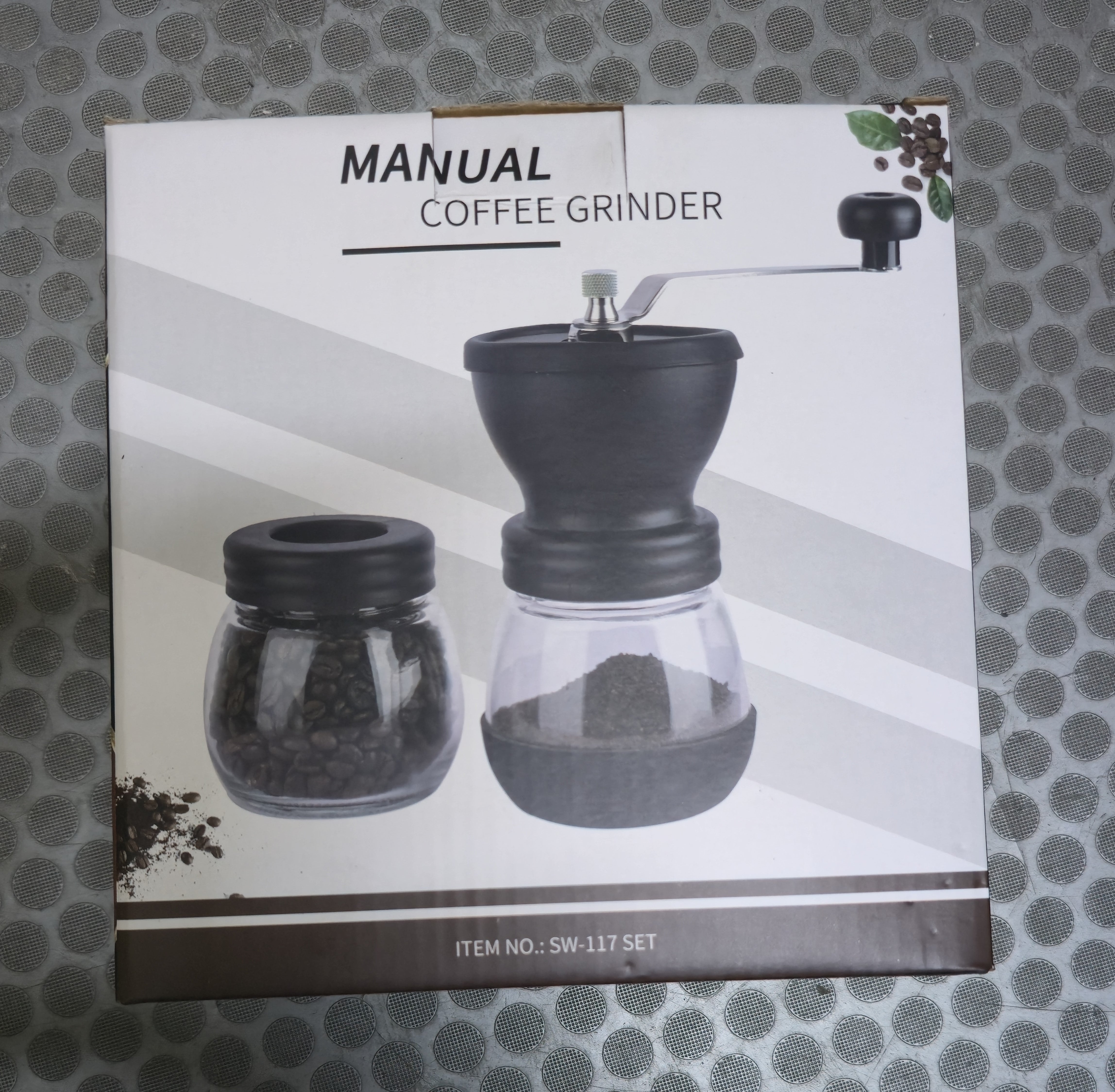 Kit Moledor de Café Manual – Molinillo con Frasco Extra y Cepillo de Limpieza