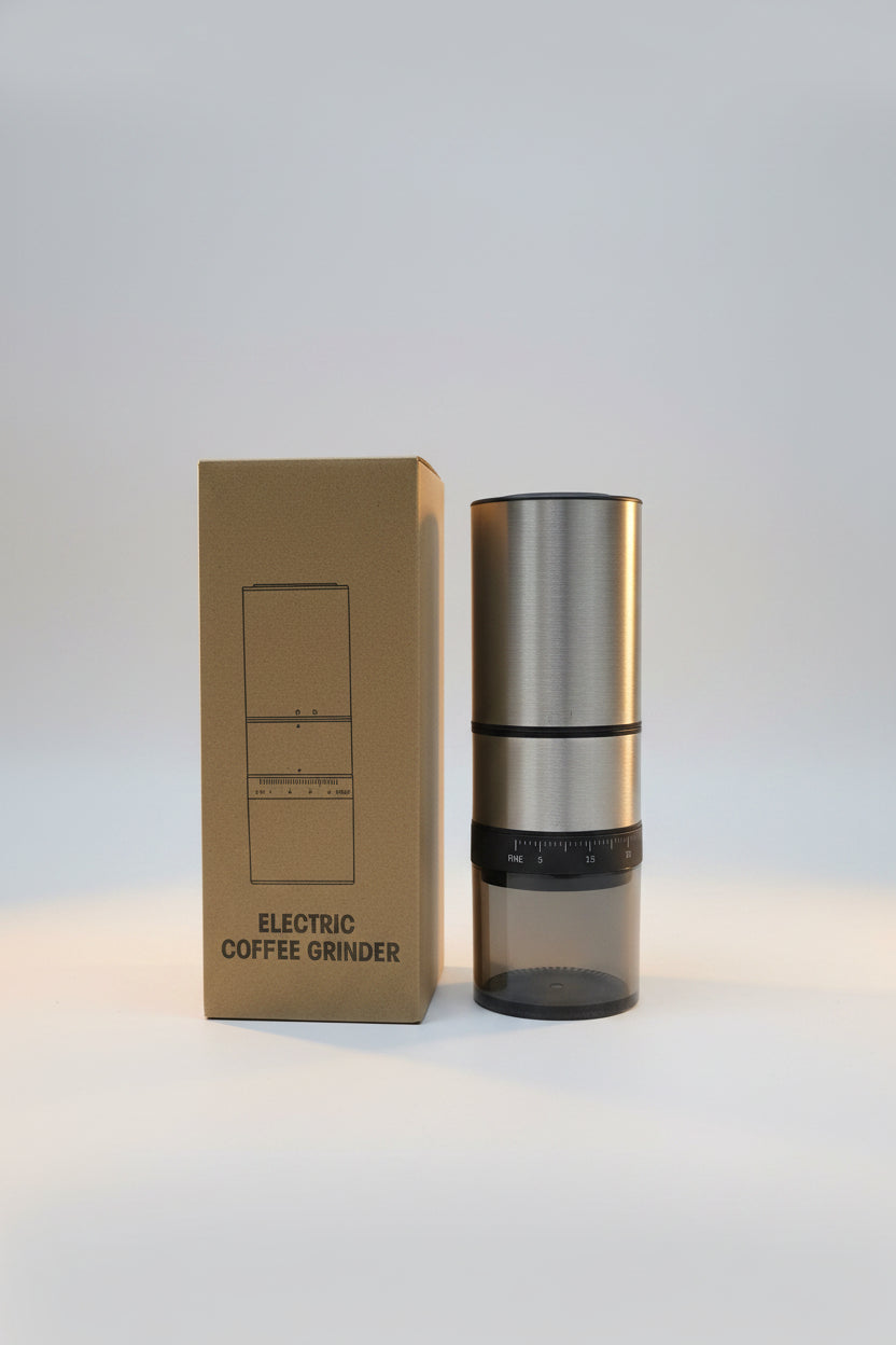 Molino de Café Eléctrico Inalámbrico: Capacidad 120ml y Molienda Ajustable