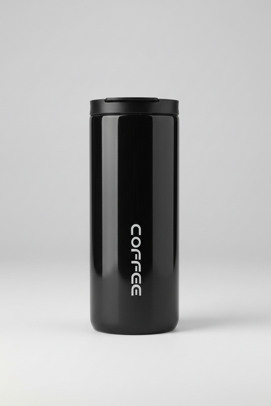 Termo isotérmico negro con tapa flip-top