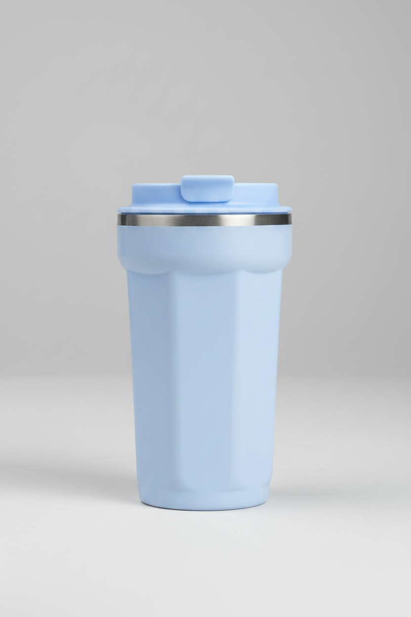 Vaso Térmico Isotérmico Acero Inoxidable 510ml | Tapa Flip y Correa | Colores Pastel