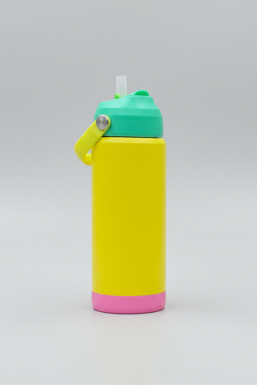 Termo Isotérmico Infantil 500ml | Base Silicona Antideslizante | Vacuum Sports Bottle