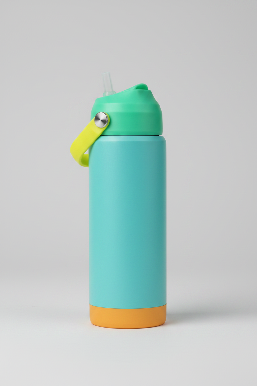 Termo Isotérmico Infantil 500ml | Base Silicona Antideslizante | Vacuum Sports Bottle