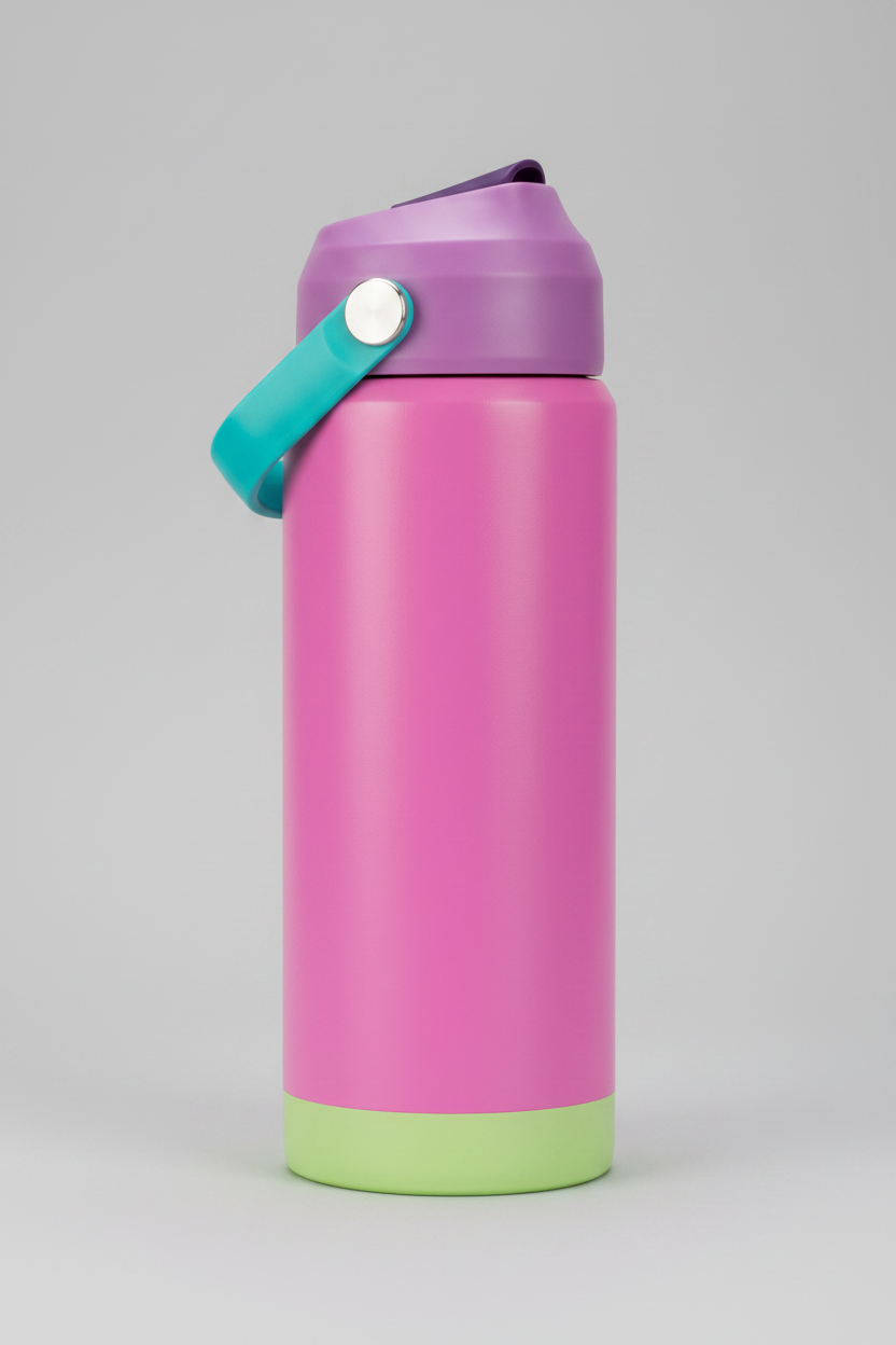 Termo Isotérmico Infantil 500ml | Base Silicona Antideslizante | Vacuum Sports Bottle