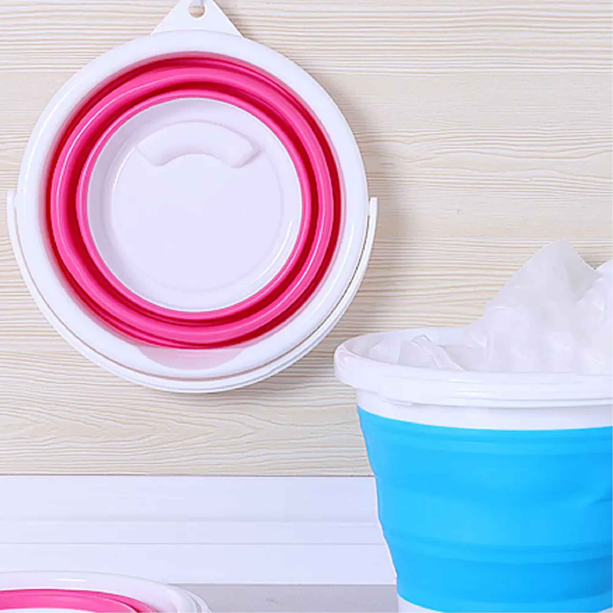 Recipiente balde multiusos plegable pequeño