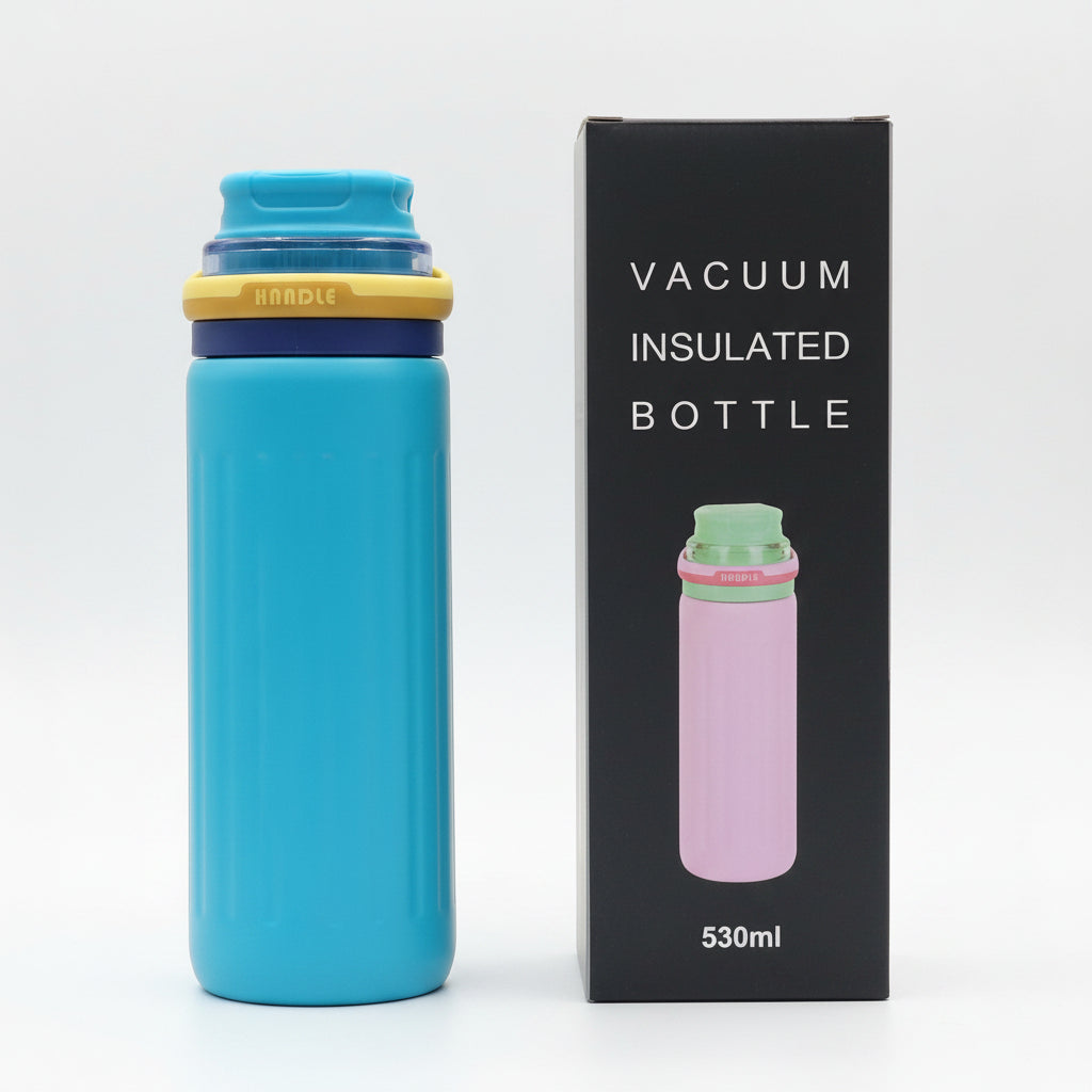 Botella térmica Handle azul cielo con caja Vacuum Insulated Bottle 530ml