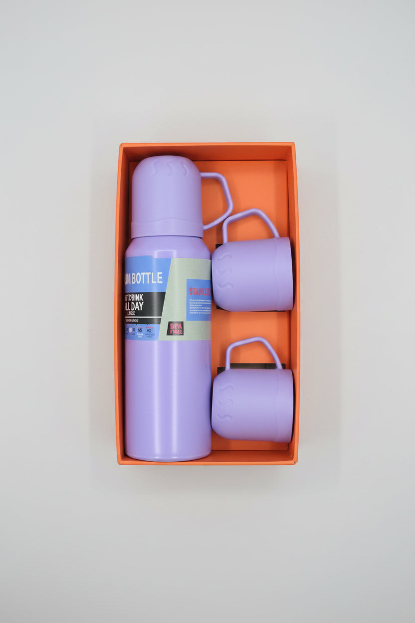 Set Premium Termo 500ml + 3 Tazas y Bolsa de Regalo