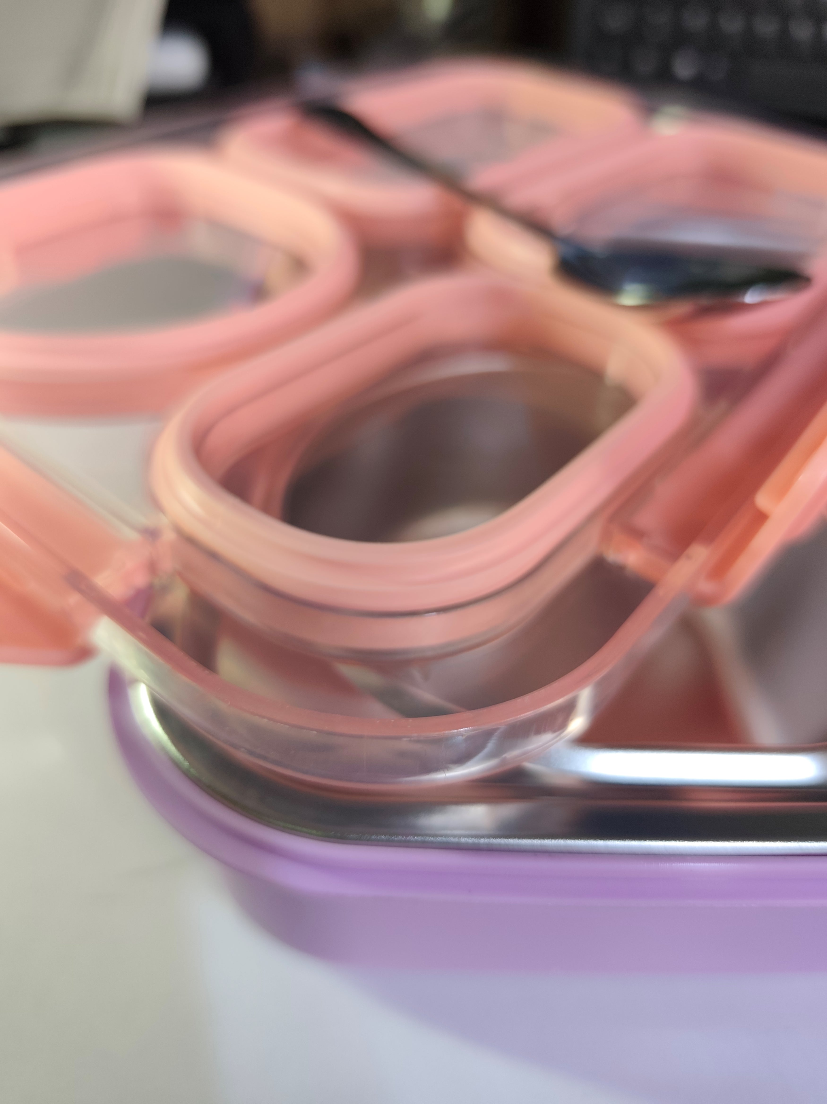 Lonchera Bento Box 4 Divisiones: Portacomidas Hermético para Oficina & Colegio