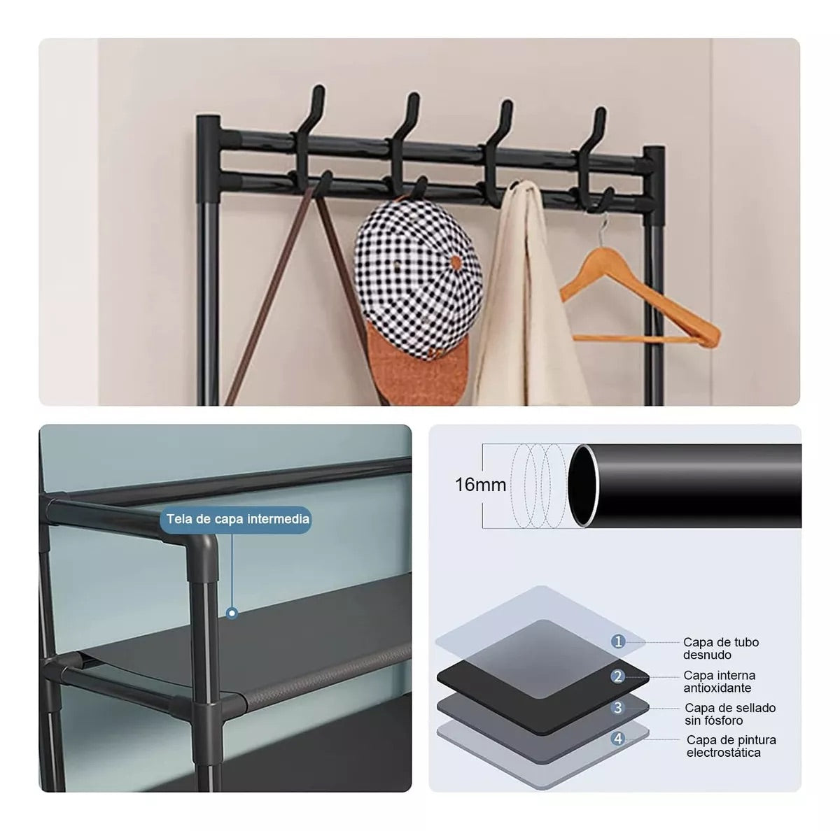 ZAPATERA CON PERCHERO