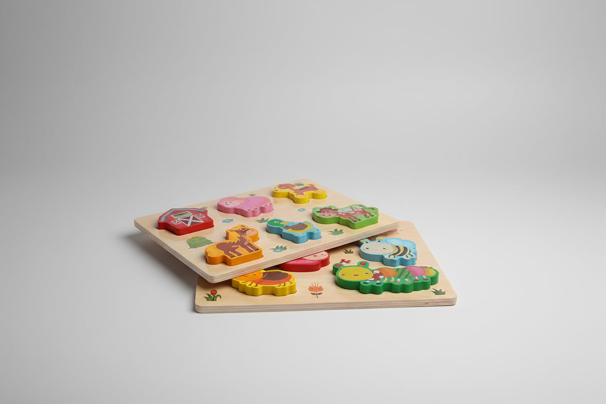 Maxi Tablero de Encaje en Madera (30x22cm) - Rompecabezas Temático Educativo