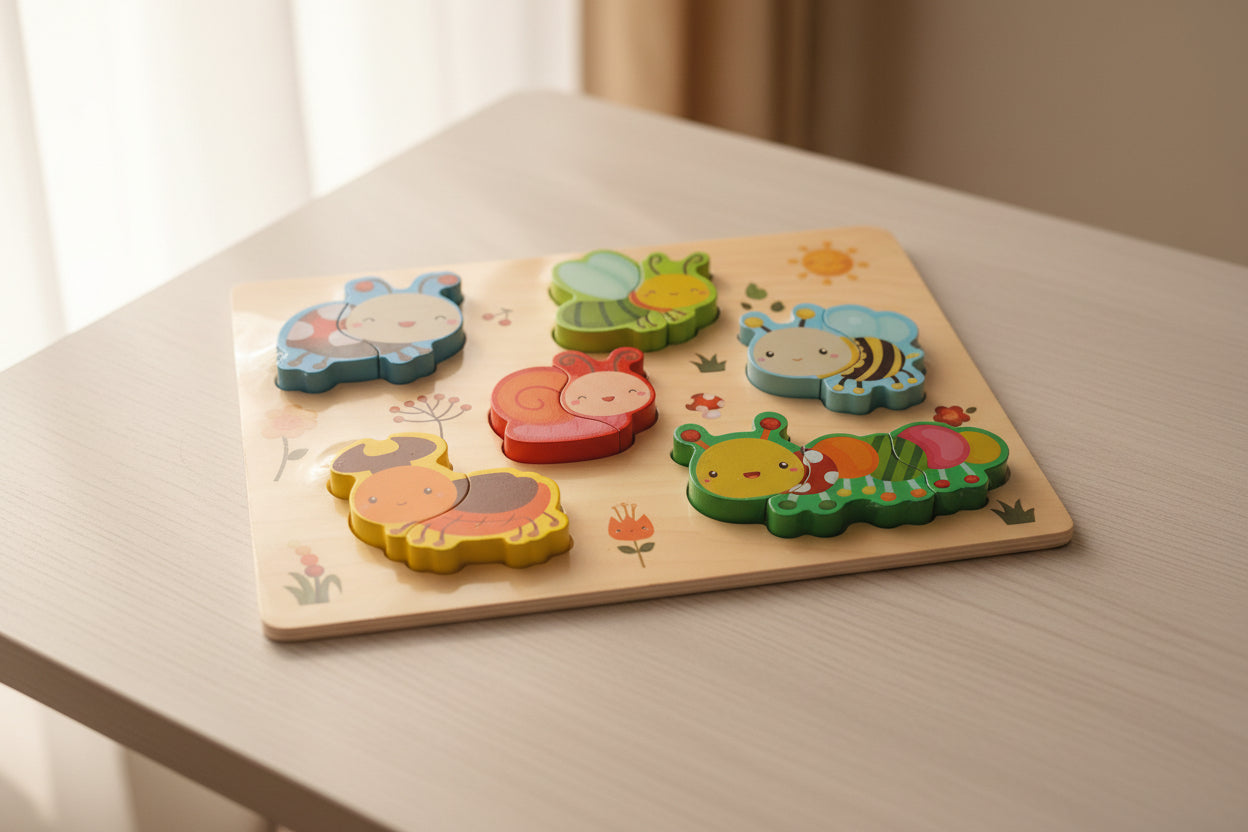 Maxi Tablero de Encaje en Madera (30x22cm) - Rompecabezas Temático Educativo