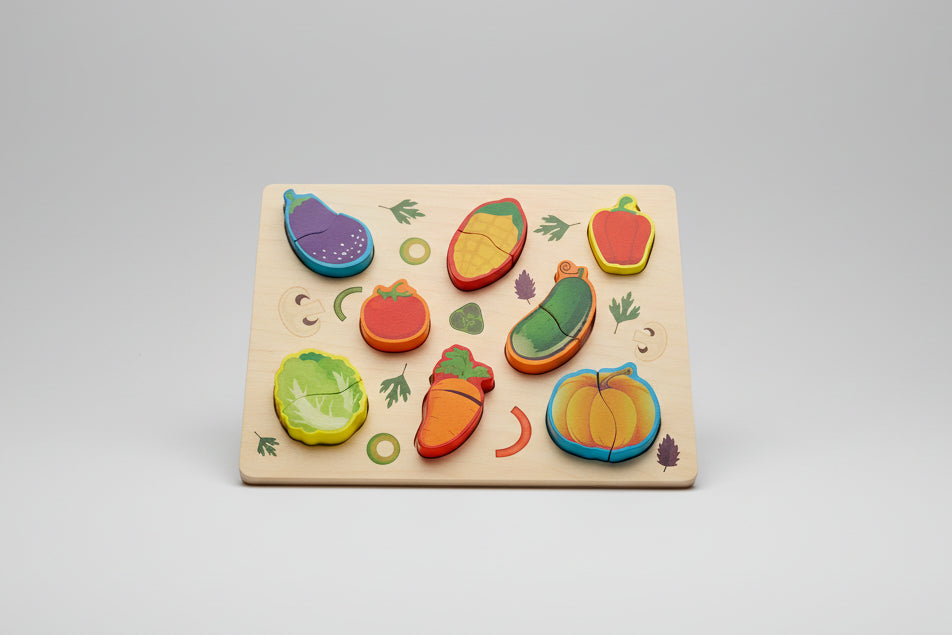 Maxi Tablero de Encaje en Madera (30x22cm) - Rompecabezas Temático Educativo