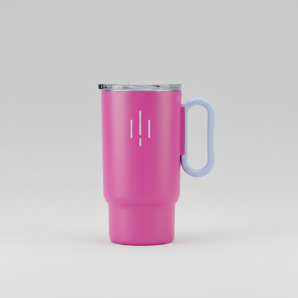 Termo Tumbler Isotérmico con Asa | Tapa Acrílico Transparente | Colores Pastel | 40oz