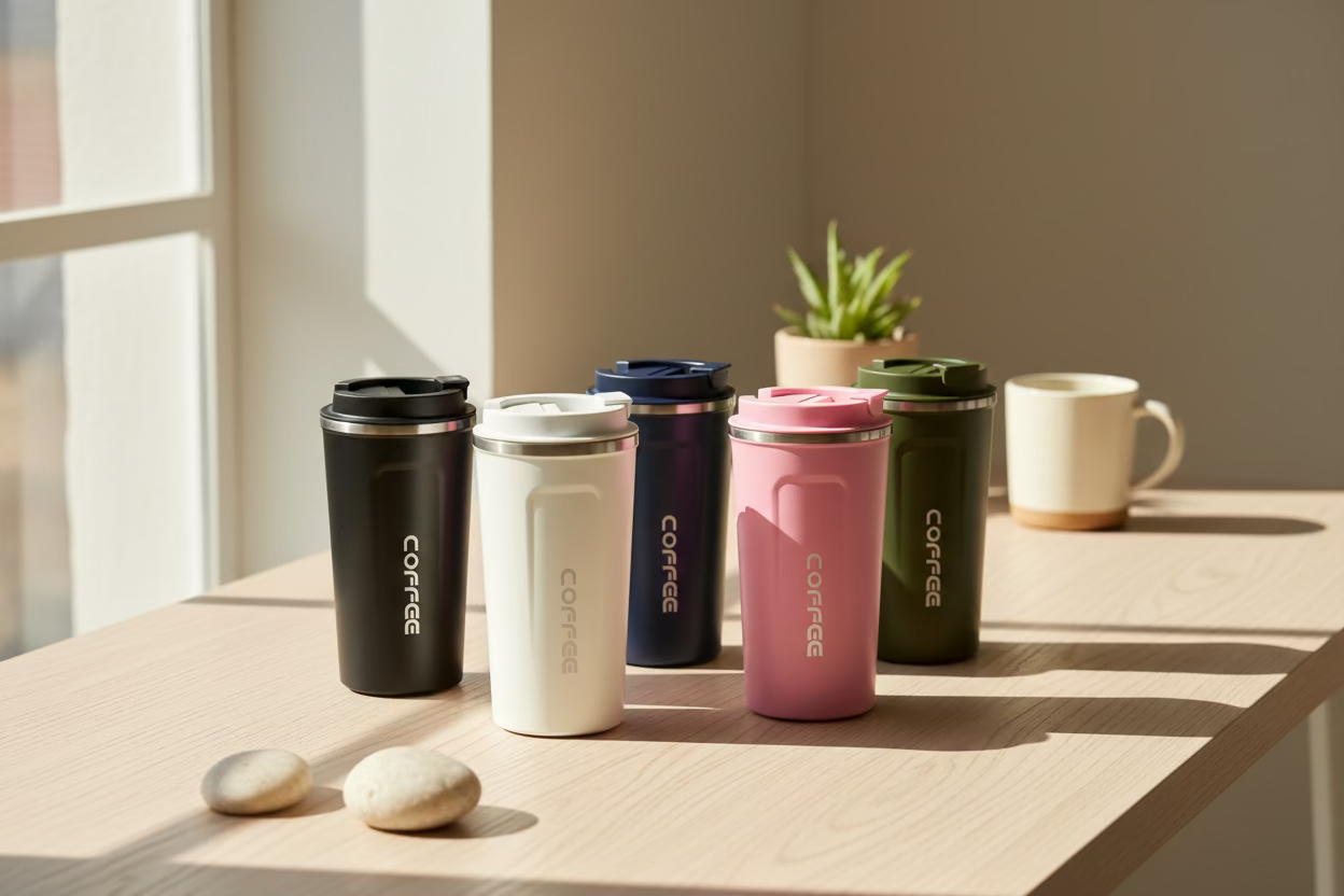 Termo Mug "Urban Coffee" 450ml (Acero Inoxidable) - Mantiene Calor