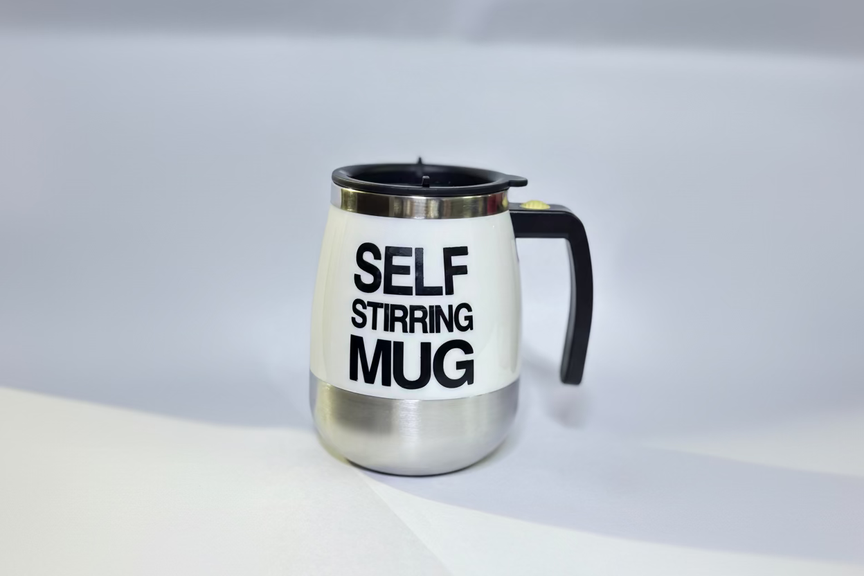 Taza Mezcladora Automática "Magic Mug" 450ml - ¡Adiós a la Cuchara! Vaso Térmico con Mezclador Eléctrico