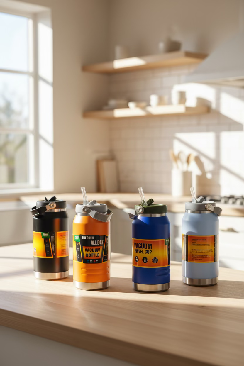 Termo Viajero "Titan" 1200ml (Acero Inoxidable) - Diseño Todoterreno con Asa para cargar