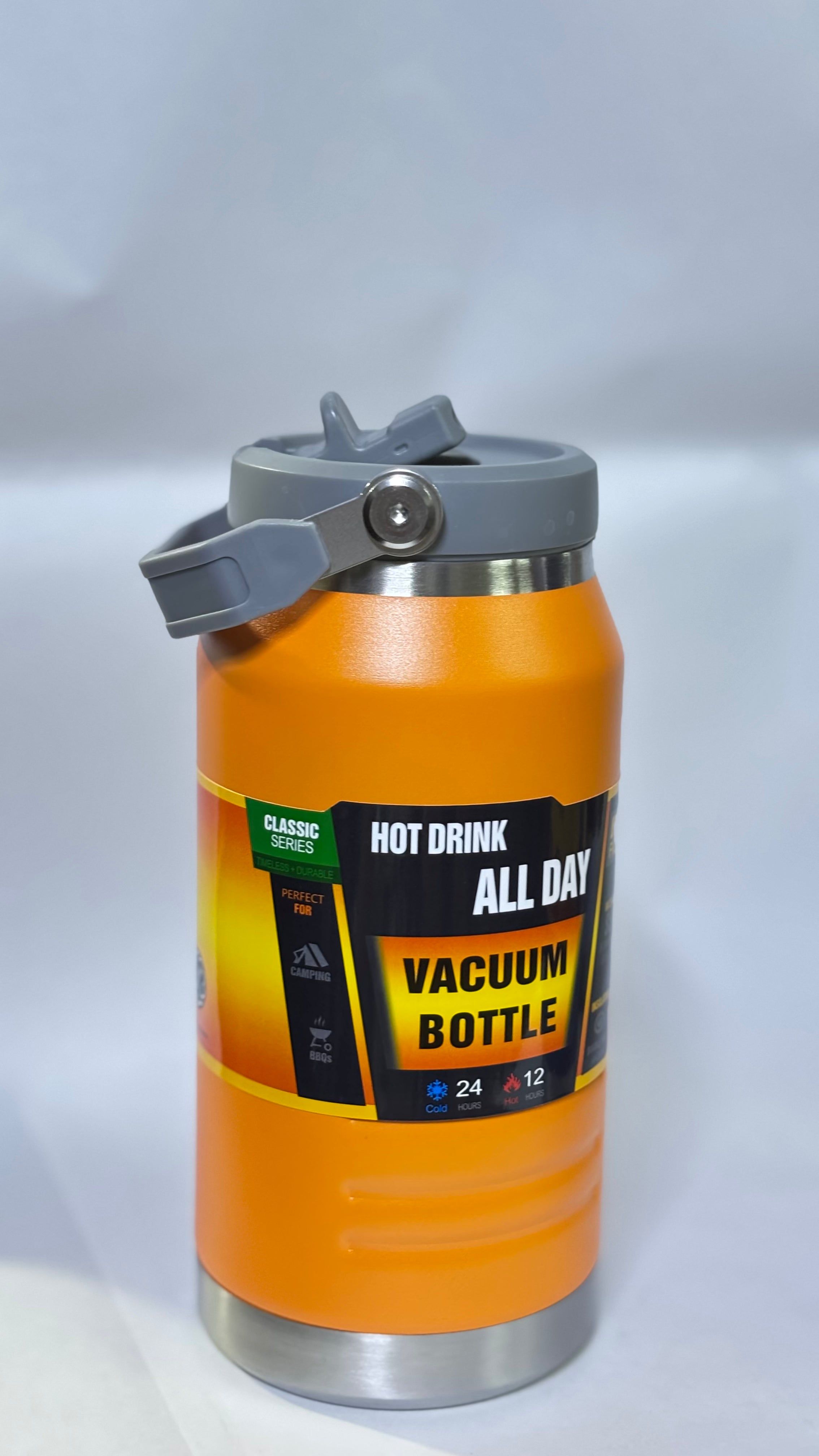 Termo Viajero "Titan" 1200ml (Acero Inoxidable) - Diseño Todoterreno con Asa para cargar