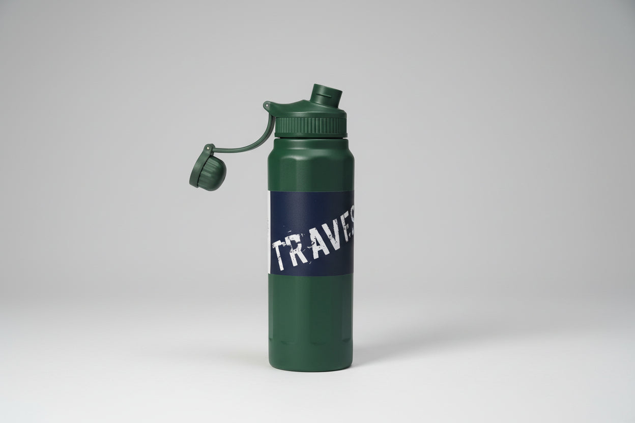 Termo "Duo-Sip" 840ml (Acero Inoxidable) - Doble Toma: Pitillo + Boquilla