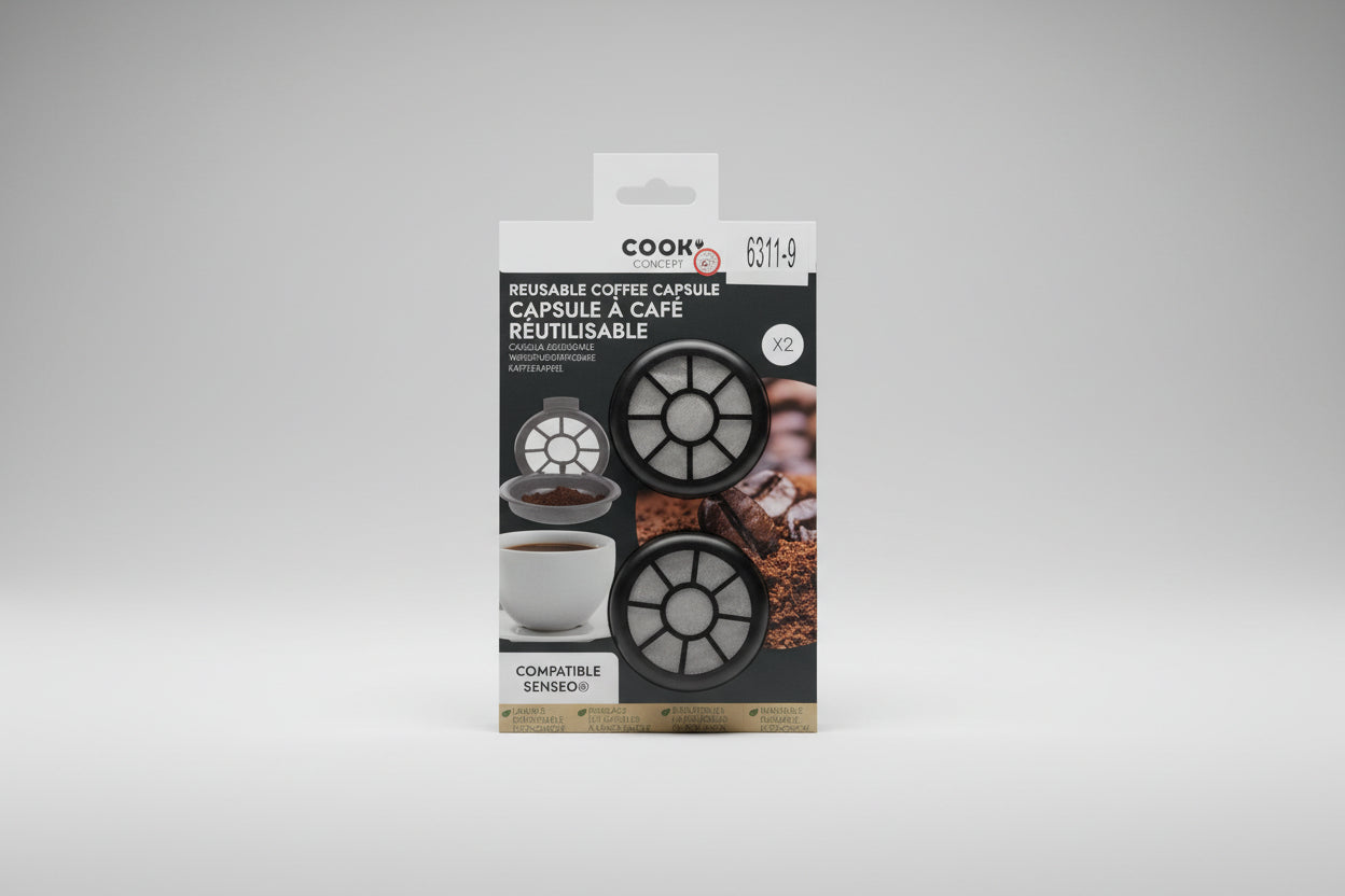 Set x2 Cápsulas Reutilizables para maquinas tipo Senseo (Eco-Pads) - Filtros Permanentes