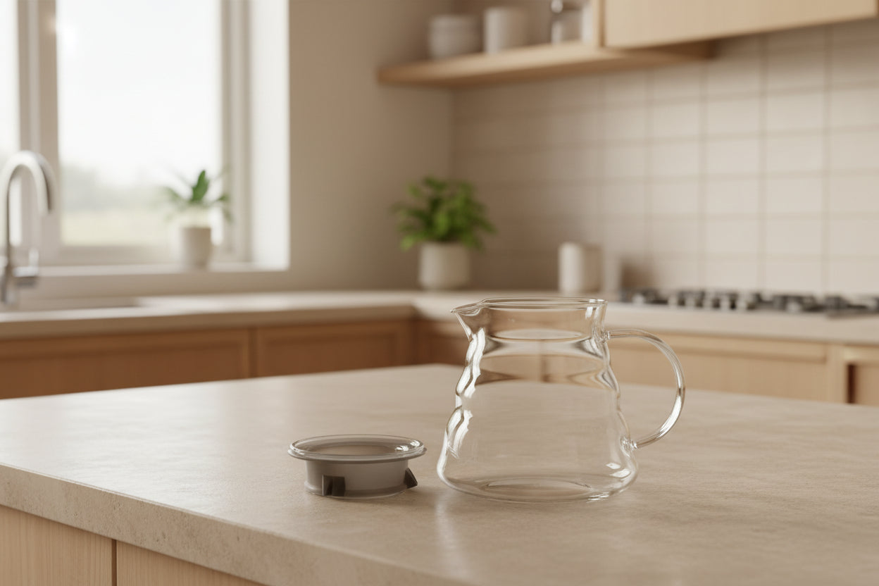 Jarra Server de Café 600ml (Borosilicato) - Tapa con Sello de Silicona