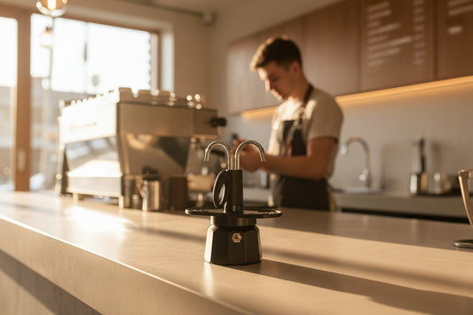 Cafetera Italiana "Mini Express" Doble Salida - Sirve Directo a 2 Tazas