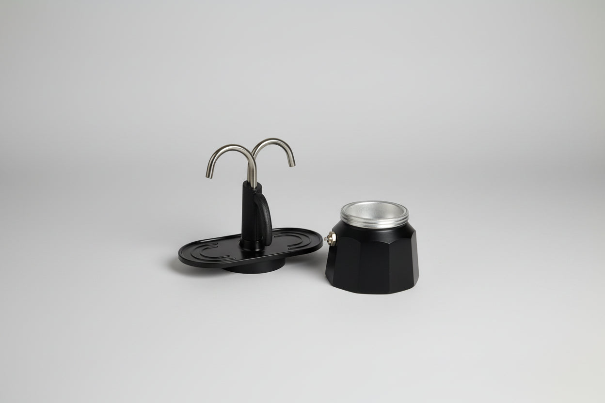 Cafetera Italiana "Mini Express" Doble Salida - Sirve Directo a 2 Tazas