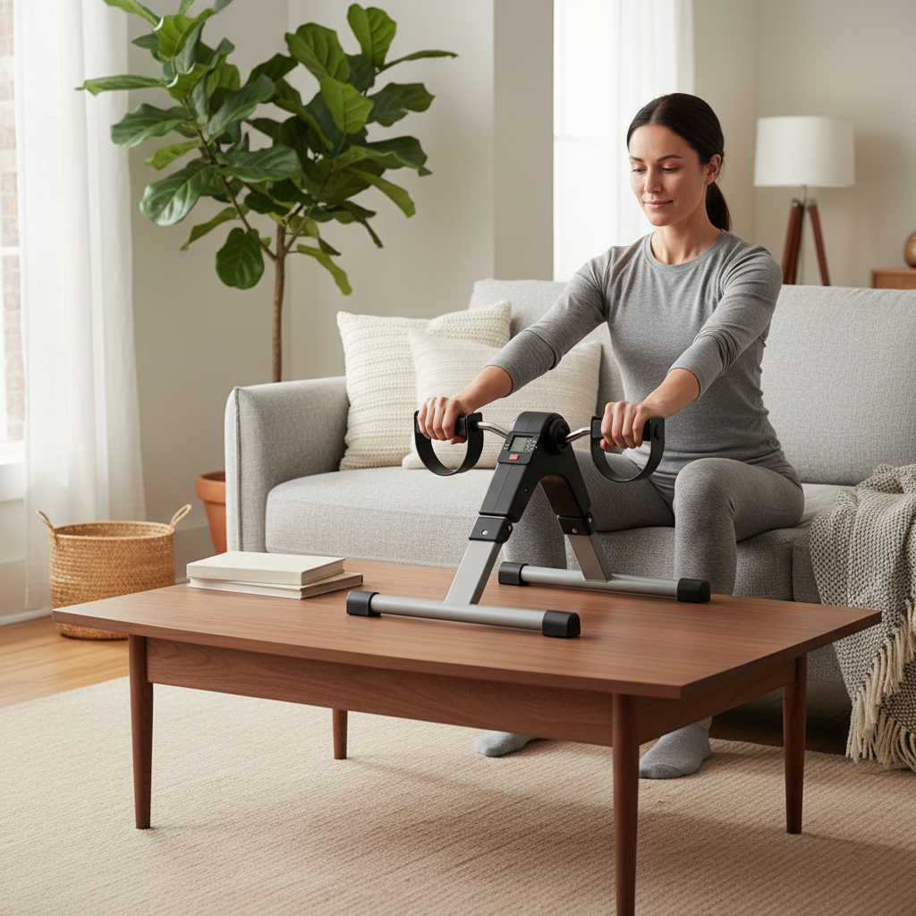 Pedales Portátiles de Ejercicio – Mini Bicicleta Elíptica con Display Digital