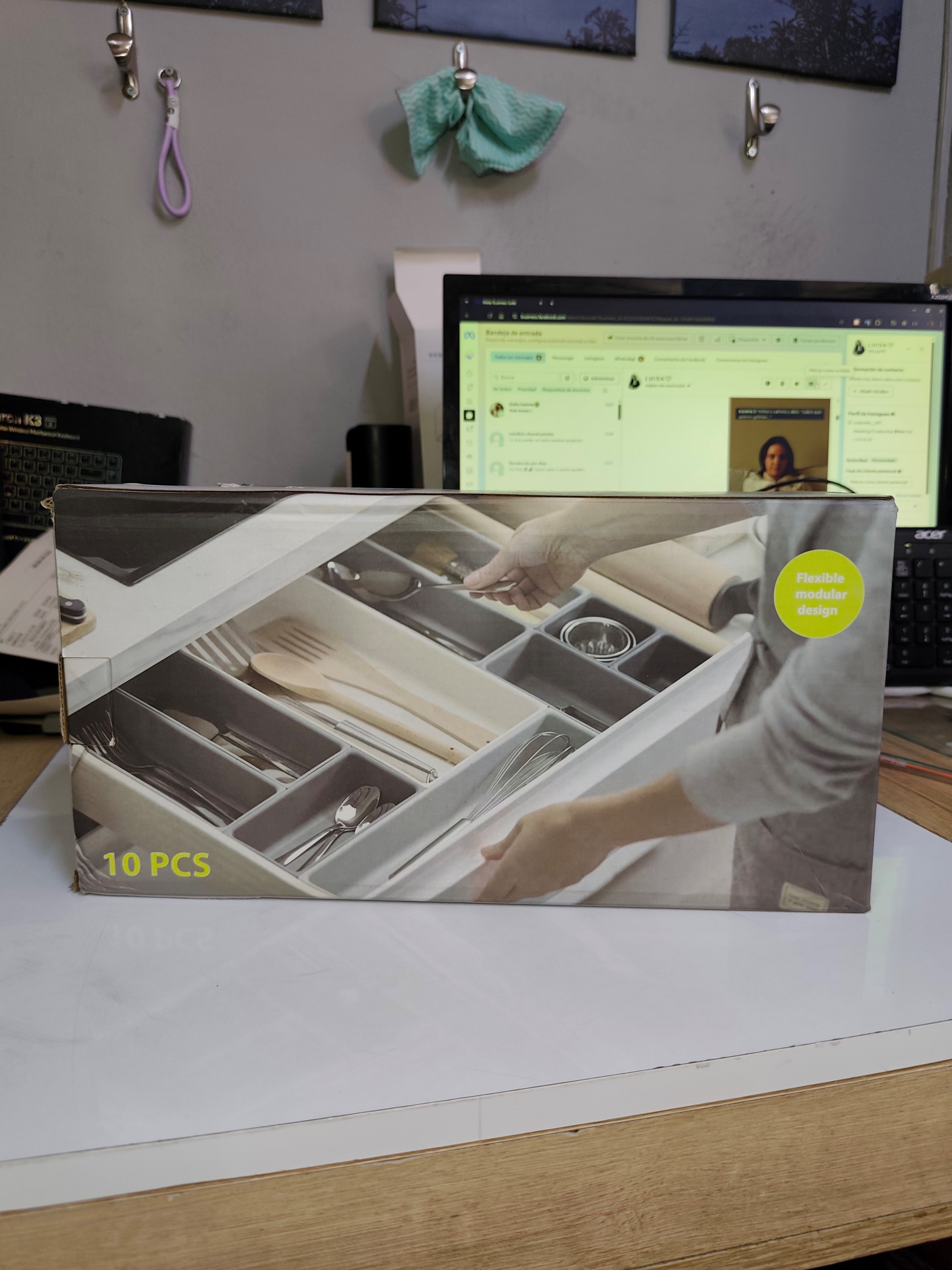 Bandeja Cubiertera XL: 6 Divisiones para Cucharas, Tenedores y Utensilios