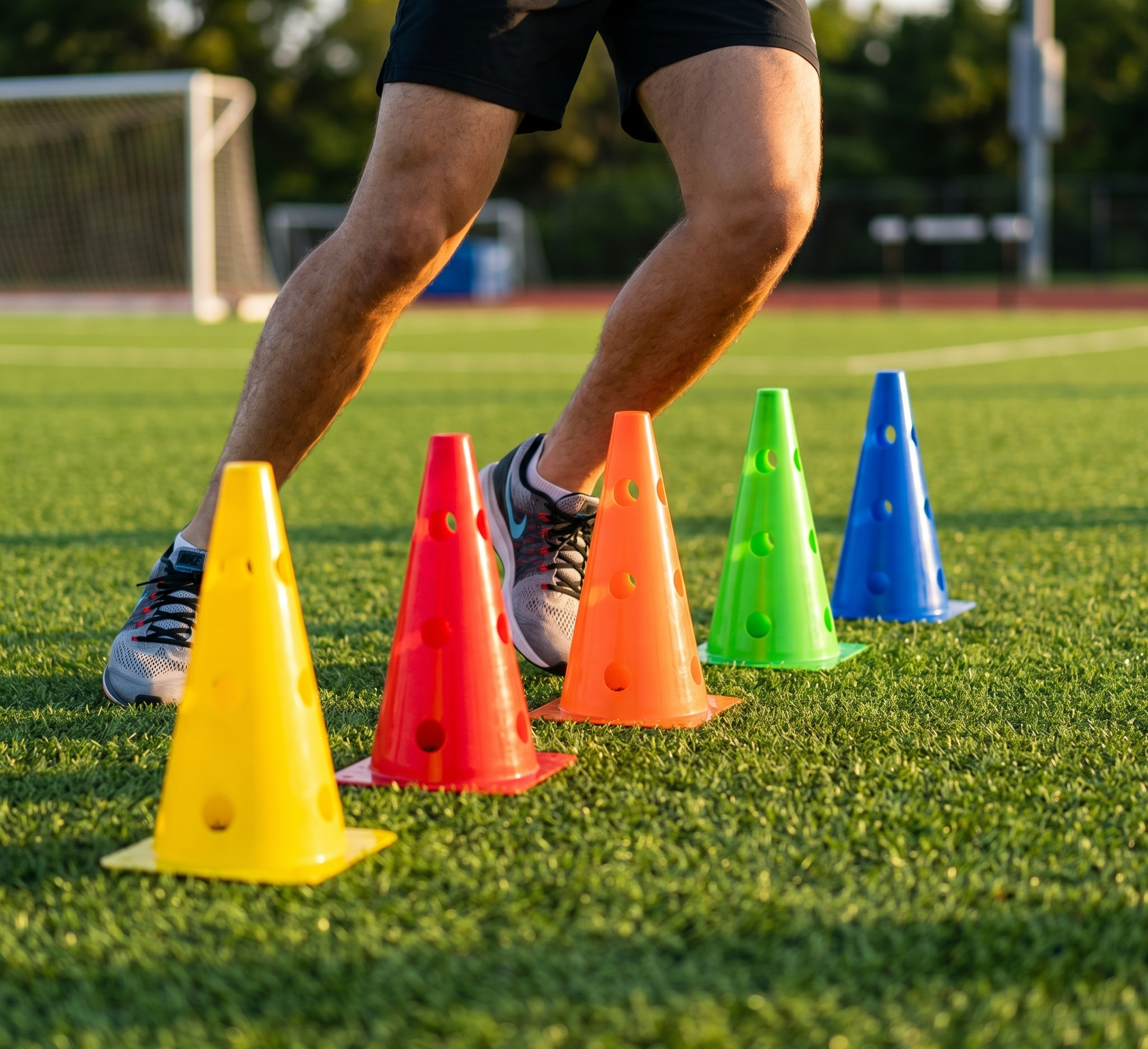 Conos de Entrenamiento Multicolor con Perforaciones – Set deportivo, Agilidad y Velocidad