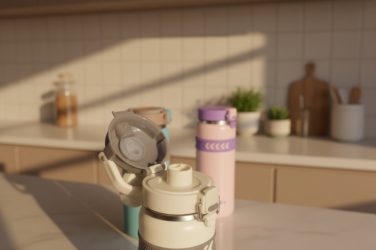 Termo Sport 750ml: Botella Isotérmica con Grip Antideslizante (Mantiene Frío 24h)