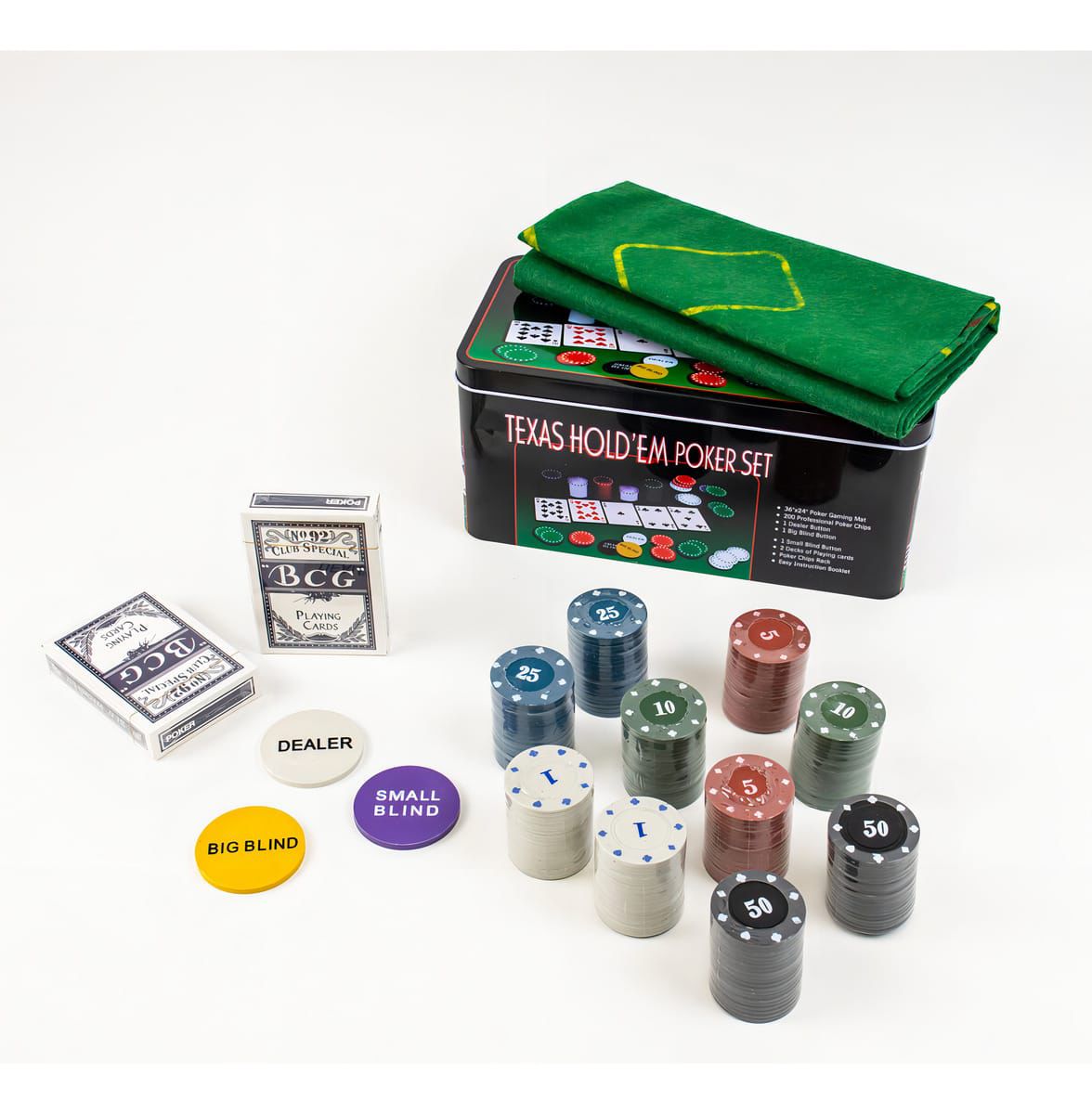 Set de Póker Profesional con 200 Fichas y Tapete de Juego | Diversión en Familia y Amigos