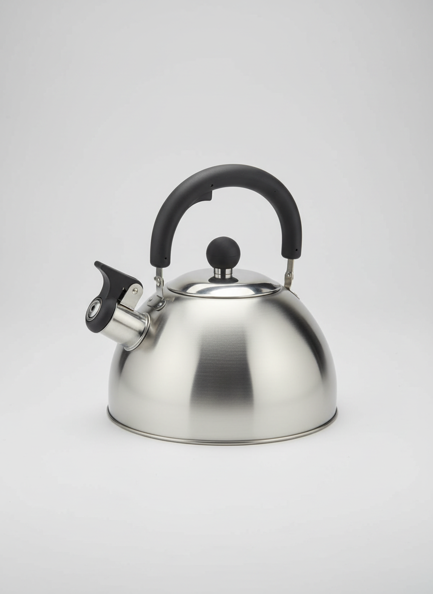 Tetera Silbante Premium (2.5L) - Acero Inoxidable & Mango Frío