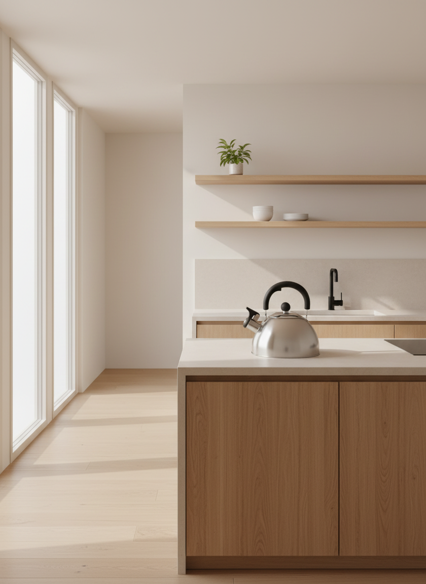 Tetera Silbante Premium (2.5L) - Acero Inoxidable & Mango Frío