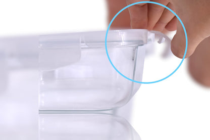 Coca Tupper de Vidrio 800ml con Tapa Anti Fugas, Anti Olores, Fácil Limpieza y Saludable, Apto Microondas