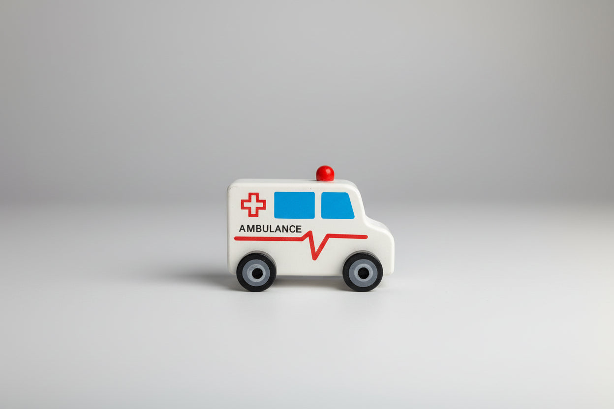 Carritos de Madera "Mini City" (8cm) - Policía, Ambulancia, Bomberos y mas