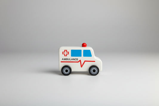 Carritos de Madera "Mini City" (8cm) - Policía, Ambulancia, Bomberos y mas