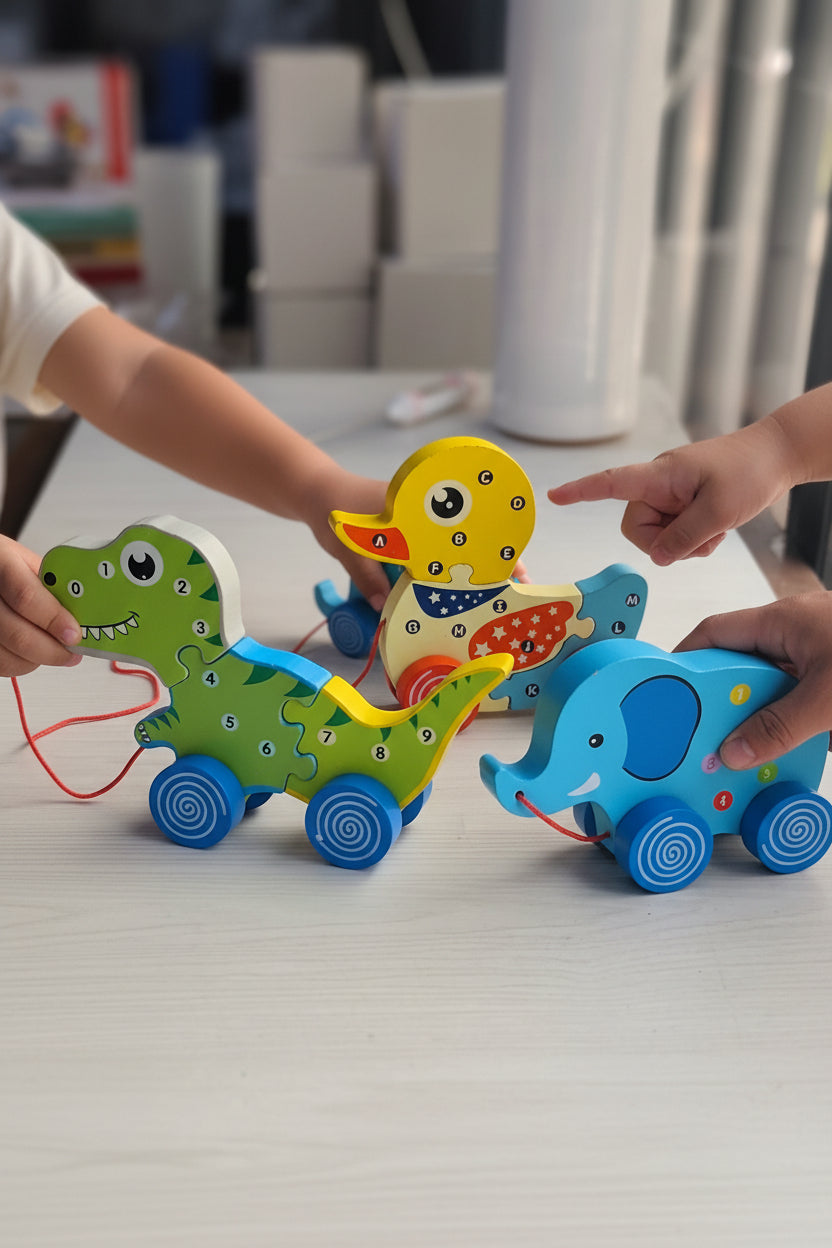 Mascota Didáctica Desarmable con Ruedas - Estimulación Motriz...