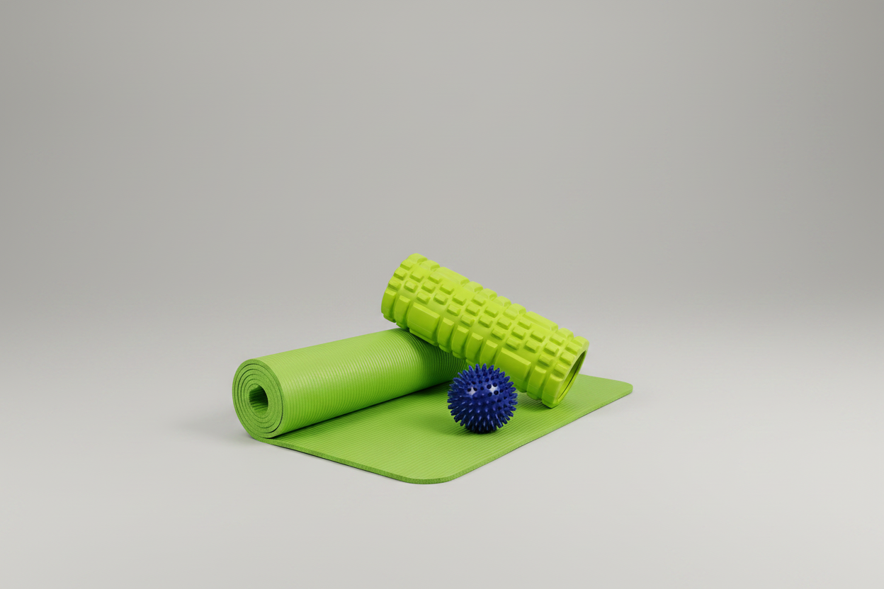 Kit de Recuperación Muscular – Foam Roller + Yoga Mat + Spike Ball