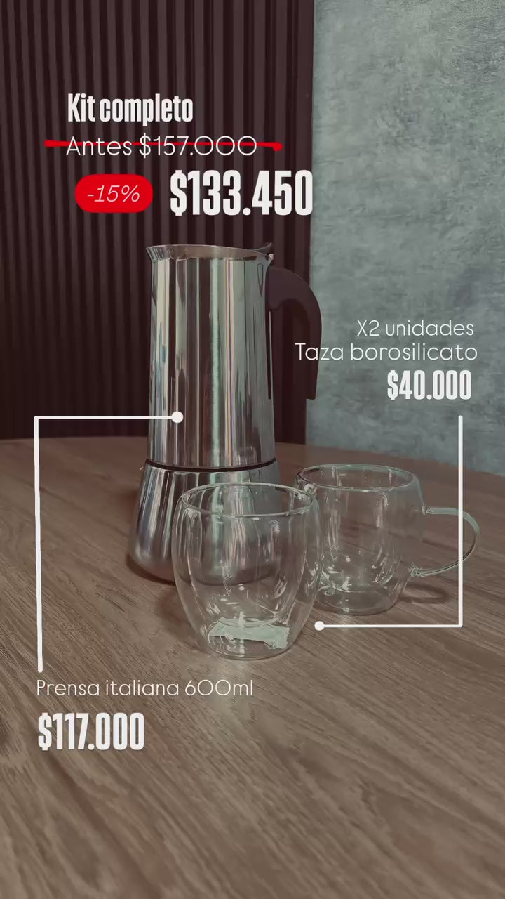 🔥 Promo Kit Prensa Italiana | Moka | Completo – Café Estilo Espresso en Casa