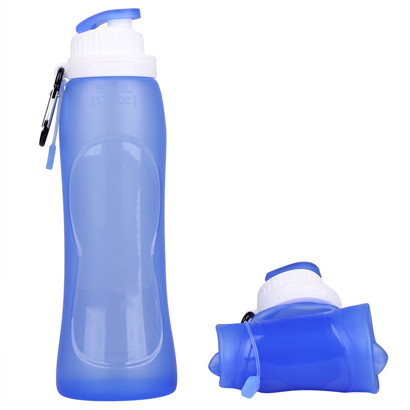 ONTA Botella de agua plegable - Botella de agua plegable de silicona sin  BPA para viajes, botella de agua portátil de silicona a prueba de fugas de  20 onzas, azul : Deportes y Actividades al Aire Libre 