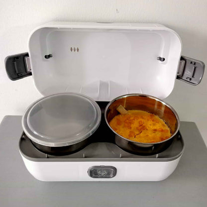 Lonchera Eléctrica Fiambrera Portátil Calentador de comida Acero inoxidable